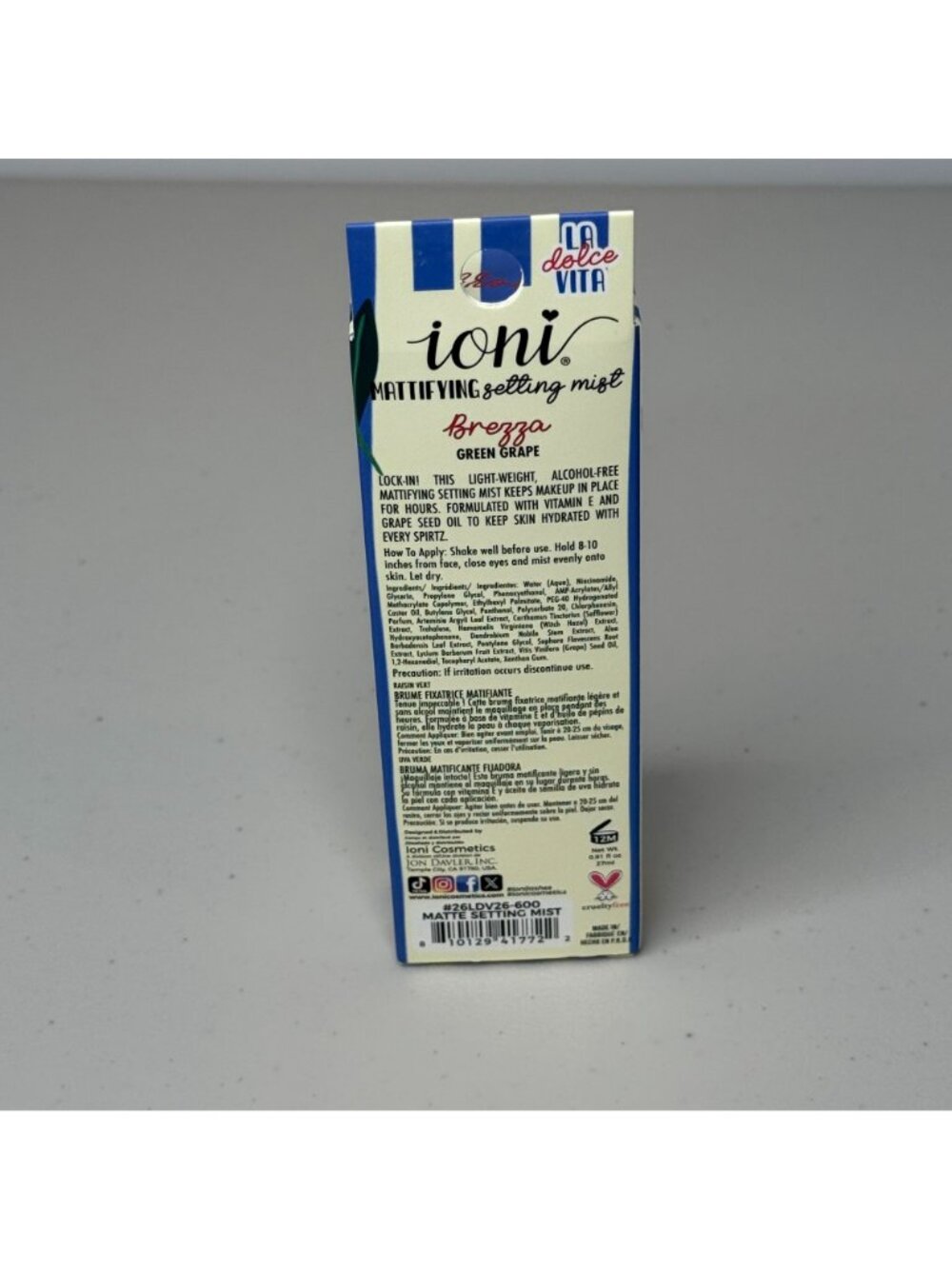 Ioni Mattifying Setting Mist Green Grape Makeup Setting Spray Lock In - Picture 2 of 10